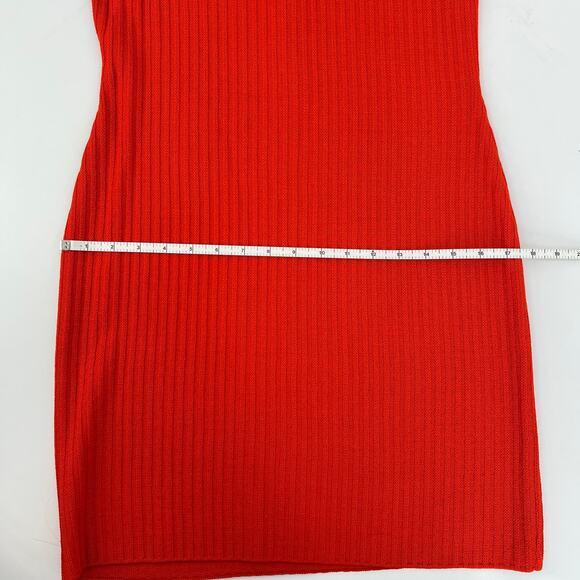 St. John by Marie Gray Vintage Orange Red Knit Sleeveless Back Zip Dress Size 4 - Picture 6 of 10
